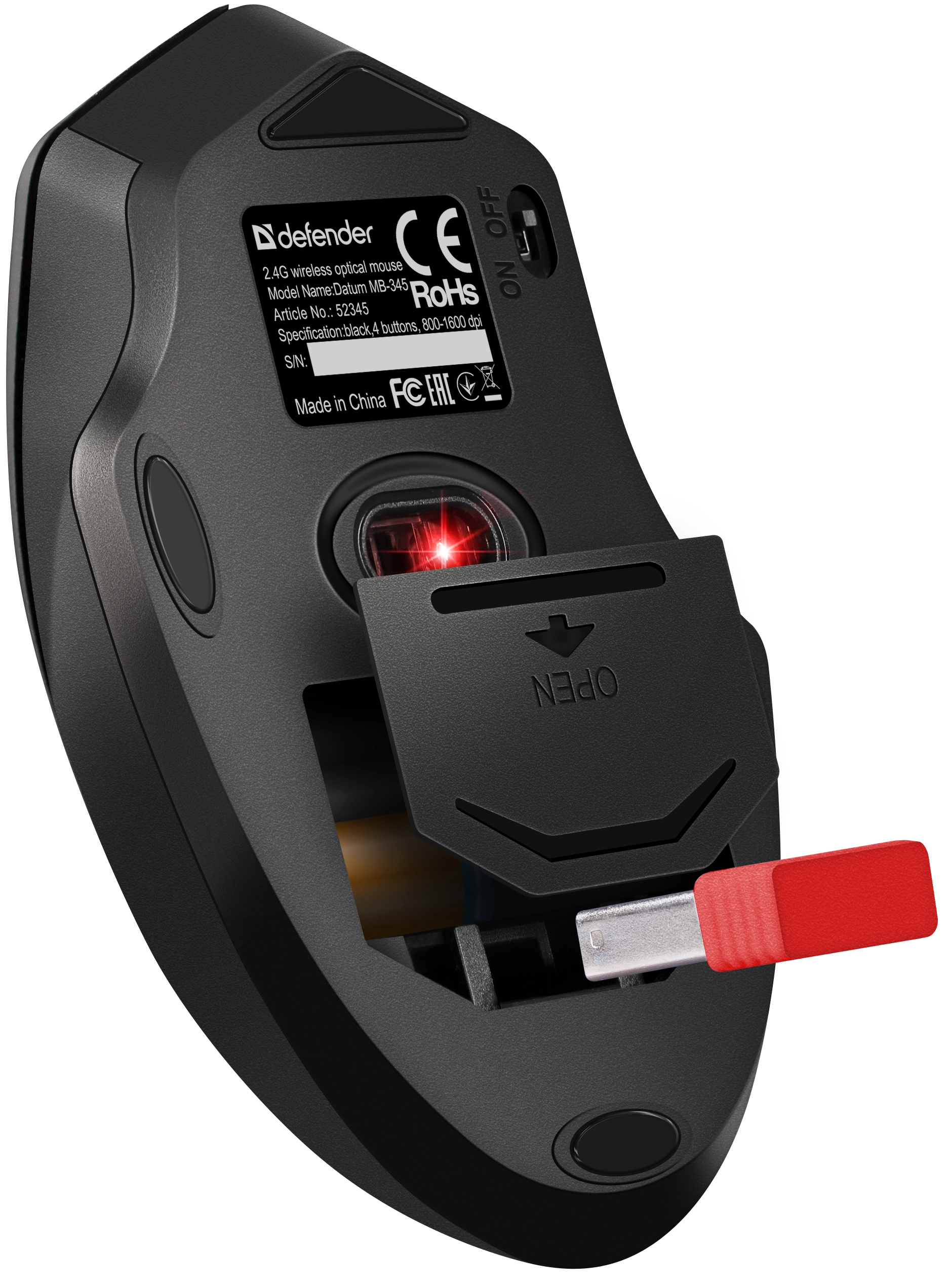 Мышь беспроводная Defender Datum MB-345 черный 6 Мышь беспроводная Defender Datum MB-345 черный 6