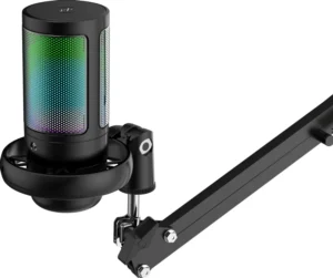 Игровой стрим микрофон Defender Space GMC 550 USB, RGB, стойка, провод 1.8 м (настольный микрофон, к 1