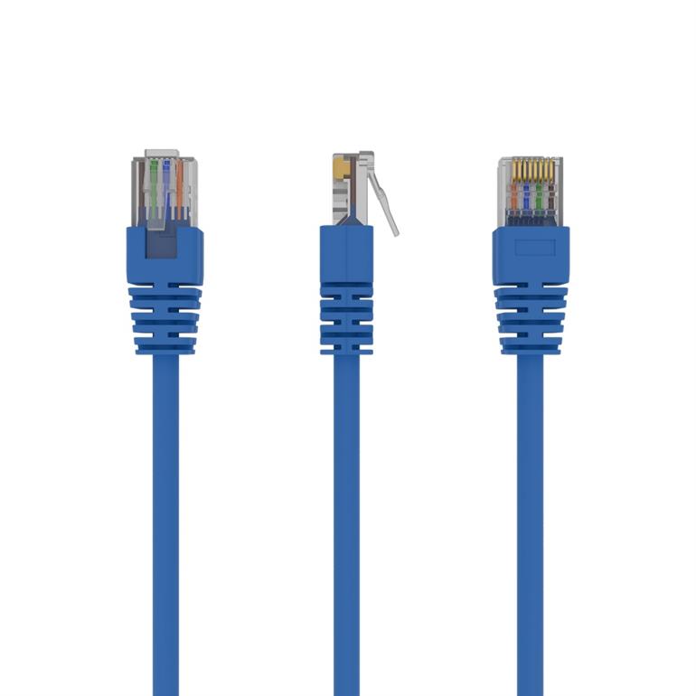 Патчкорд UTP Cablexpert PP12-5M/B кат.5e, 5м, литой, многожильный (синий) 3 Патчкорд UTP Cablexpert PP12-5M/B кат.5e, 5м, литой, многожильный (синий) 3