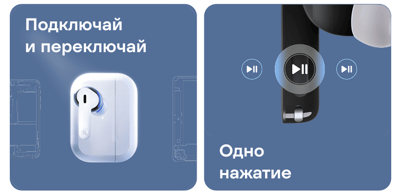 Bluetooth Гарнитура Яндекс Дропс с Алисой AI, TWS, белый 6 yandex-drops-ai-08