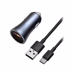 АЗУ Baseus Golden Contactor Pro Dual Quick Car Charger U+C 40W（With cable USB For Type-C) Dark Gray 1