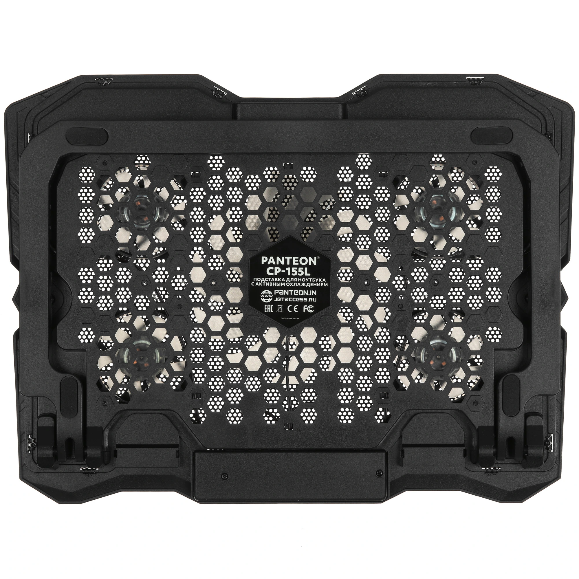 Охлаждающая подставка для ноутбука PANTEON CP-155L Black 9"-16", USB, 5 вентиляторов 2 Охлаждающая подставка для ноутбука PANTEON CP-155L Black 9"-16", USB, 5 вентиляторов 2