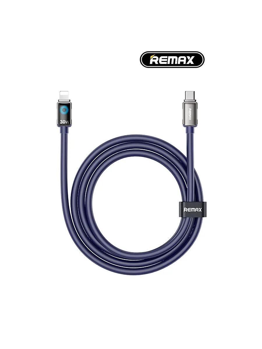 Кабель Type-C/Lightning Remax CB19 30W 1.2m dark blue 1 Кабель Type-C/Lightning Remax CB19 30W 1.2m dark blue 1