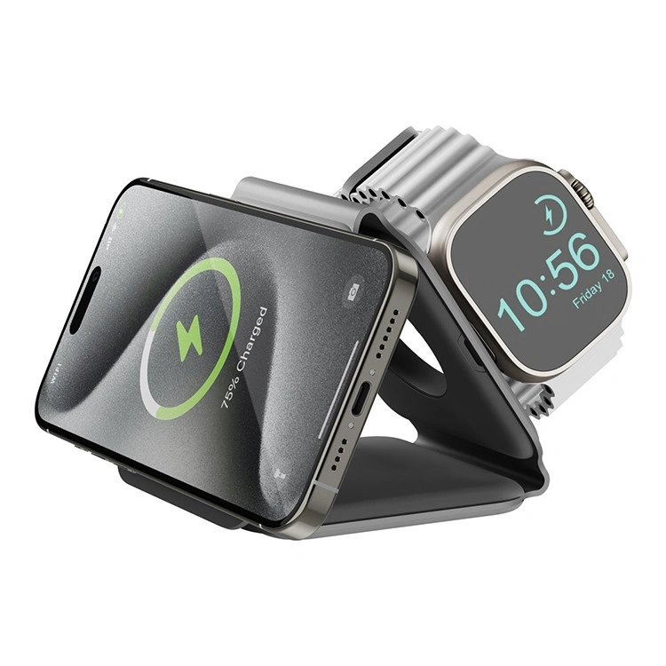 БЗУ 3 в 1 Magnetic wireless charger 15W (T33) Grey 2 БЗУ 3 в 1 Magnetic wireless charger 15W (T33) Grey 2
