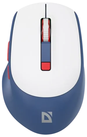Мышь беспроводная Defender Belsa MB-249, 2.4G+BT, белый/синий 1
