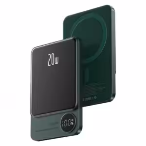 Магнитный беспроводной Power Bank с MagSafe Q9 20W 10000mah Green 1