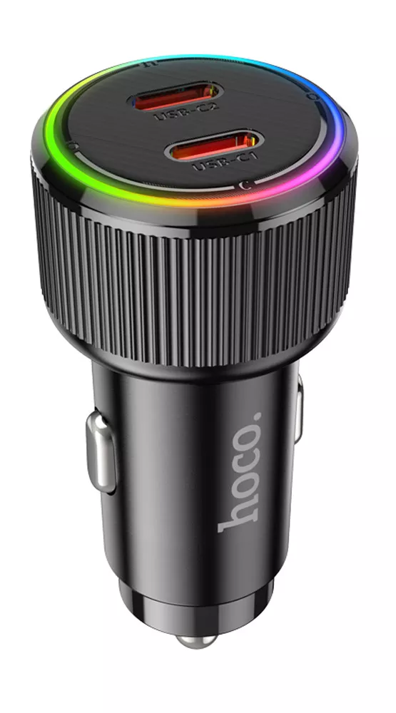 АЗУ HOCO NZ14B Guerrero PD50W(2C) car charger black 1 АЗУ HOCO NZ14B Guerrero PD50W(2C) car charger black 1