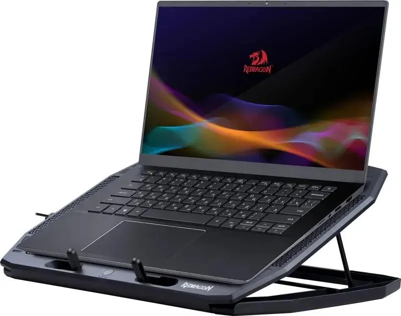Охлаждающая подставка для ноутбука Redragon Ingrid 15"-17,3", 2 USB, 3 вентилятора 5 Охлаждающая подставка для ноутбука Redragon Ingrid 15"-17,3", 2 USB, 3 вентилятора 5