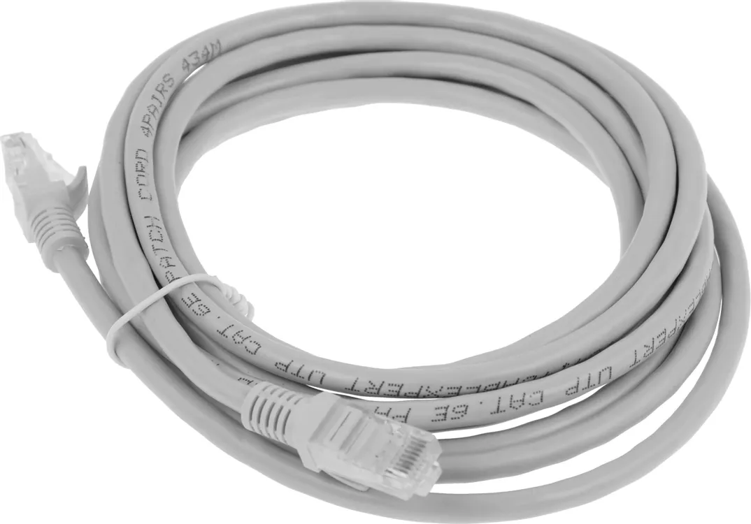 Патчкорд UTP Cablexpert PP6U-2M кат.6, 2м, литой, многожильный (серый) 2 Патчкорд UTP Cablexpert PP6U-2M кат.6, 2м, литой, многожильный (серый) 2