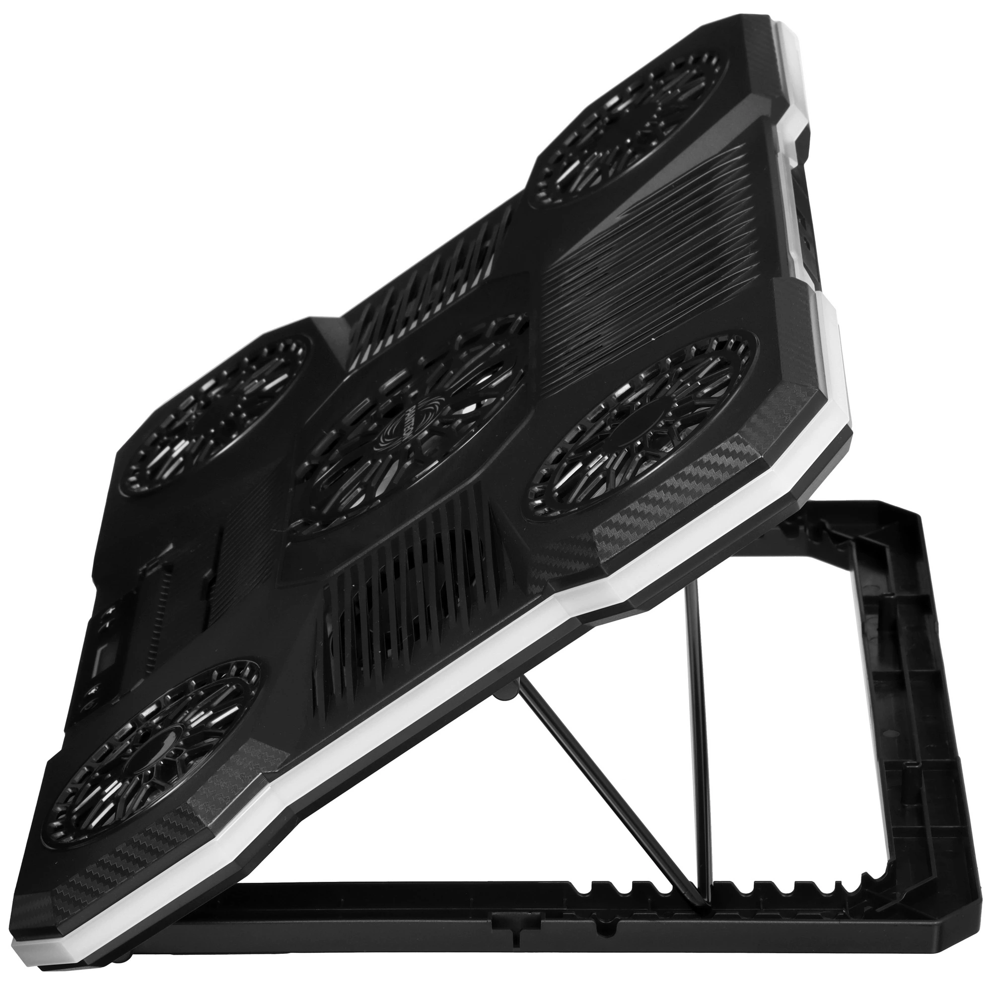 Охлаждающая подставка для ноутбука PANTEON CP-198L RGB Black 9"-19", 1xUSB 1xType-C, 9 вентиляторов 3 Охлаждающая подставка для ноутбука PANTEON CP-198L RGB Black 9"-19", 1xUSB 1xType-C, 9 вентиляторов 3