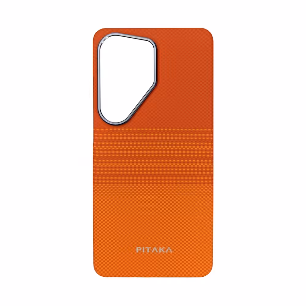 Чехол PITAKA MagSafe for Samsung S26Ultra Carbone Orange 1 Чехол PITAKA MagSafe for Samsung S26Ultra Carbone Orange 1
