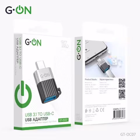 Адаптер OTG G-ON GT-OC07 Type-C серый 3 Адаптер OTG G-ON GT-OC07 Type-C серый 3