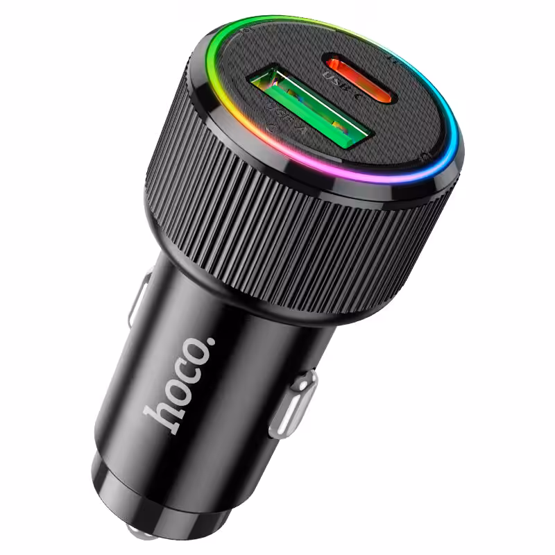 АЗУ HOCO NZ14A Guerrero PD20W+QC3.0 car charger black 1 АЗУ HOCO NZ14A Guerrero PD20W+QC3.0 car charger black 1
