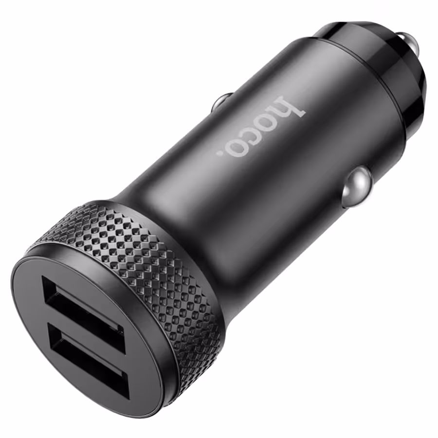 АЗУ HOCO Z49 Level dual port car charger black 1 АЗУ HOCO Z49 Level dual port car charger black 1