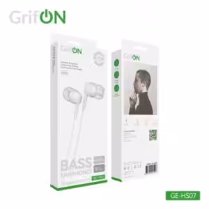 Наушники GrifON GE-HS07 3.5mm с микрофон. вакуум white 1