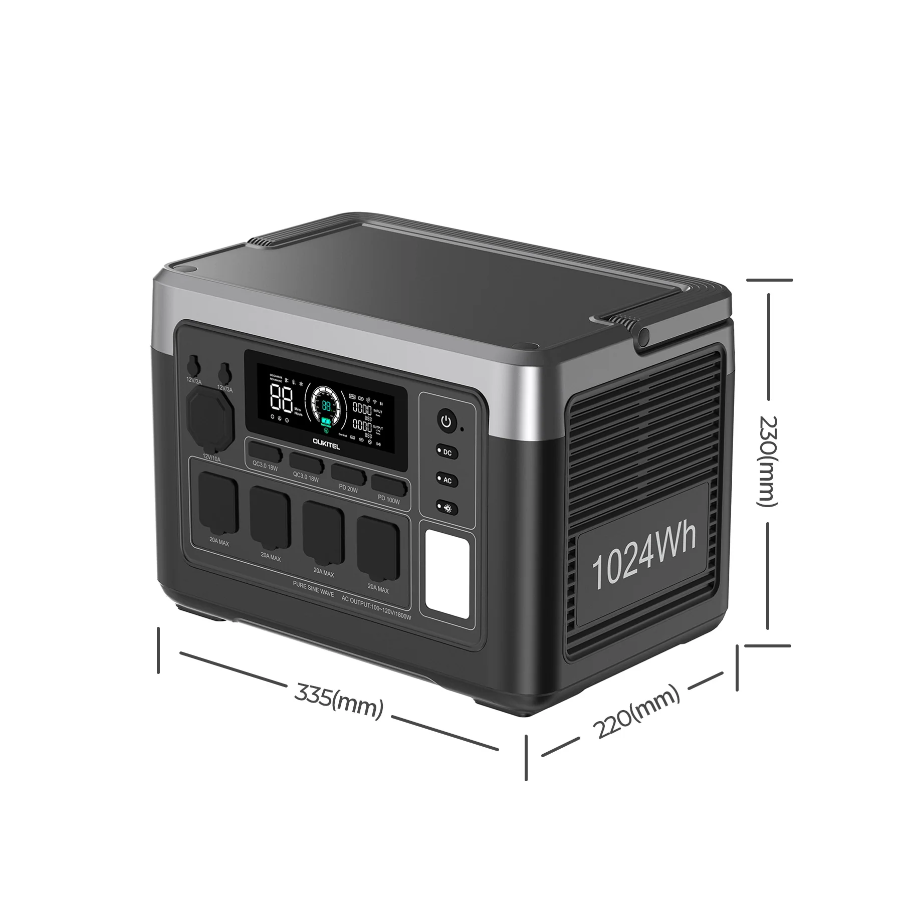 Электростанция портативная OUKITEL P1000E PLUS 1800W Solar Generator 1048Wh 4 Электростанция портативная OUKITEL P1000E PLUS 1800W Solar Generator 1048Wh 4