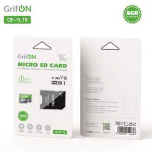 Карта памяти GrifON GF-FL18 microSD V10 8Gb U1+adapterSD 1