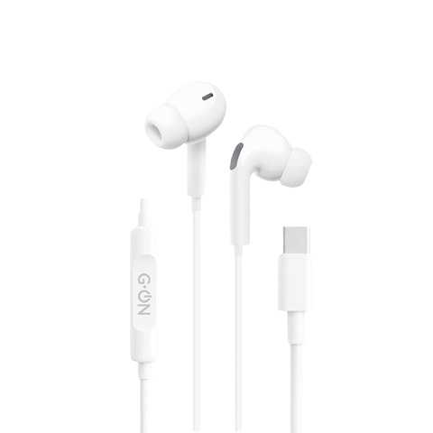 Наушники G-ON GE-HS09 Type-C с микрофон. вакуум белые 1 Наушники G-ON GE-HS09 Type-C с микрофон. вакуум белые 1