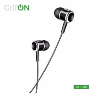 Наушники GrifON GE-HS08 3.5mm с микрофон. вакуум black 1
