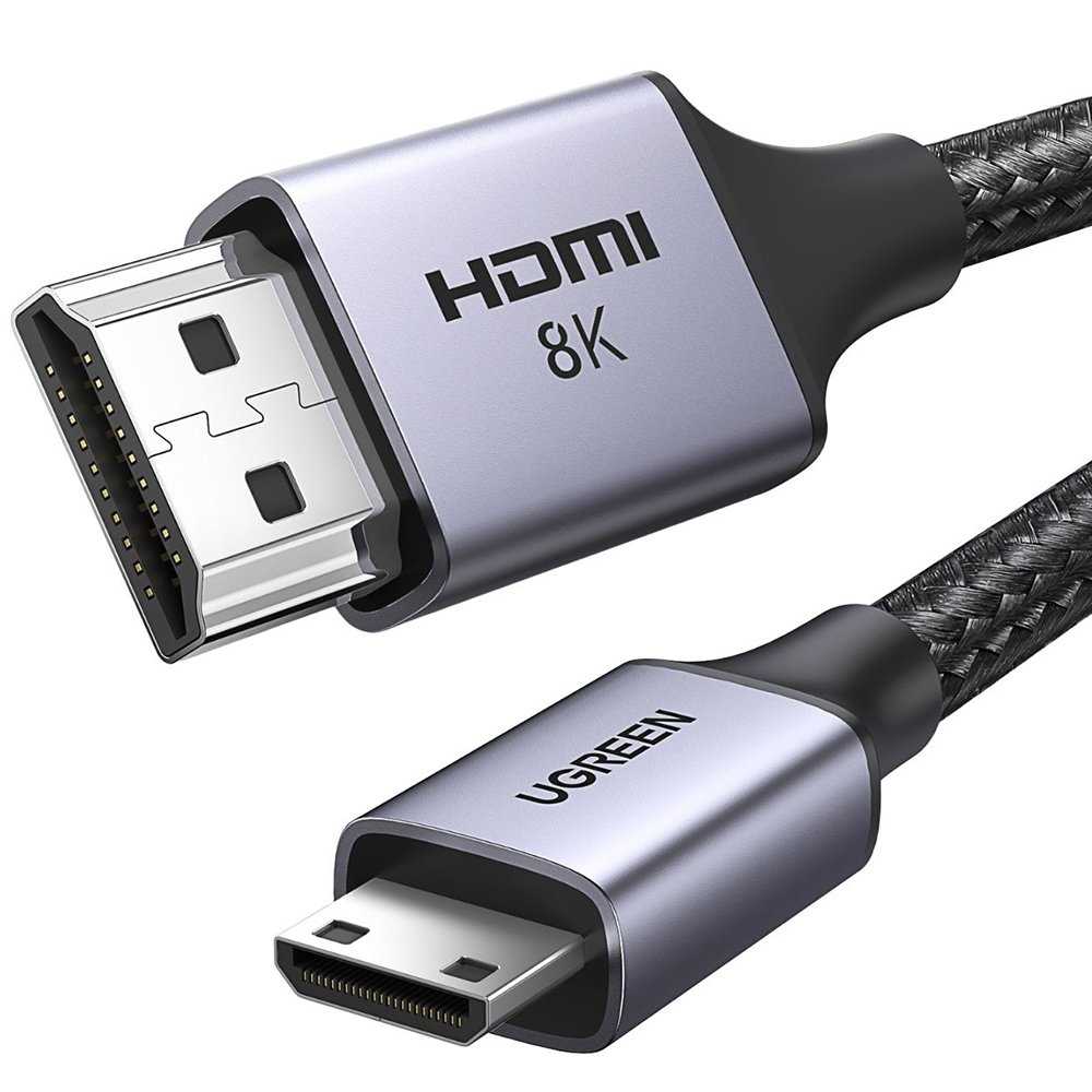 Кабель Ugreen HD163 Mini HDMI to HDMI 8K Cable 2м черный (15515) 1 Кабель Ugreen HD163 Mini HDMI to HDMI 8K Cable 2м черный (15515) 1