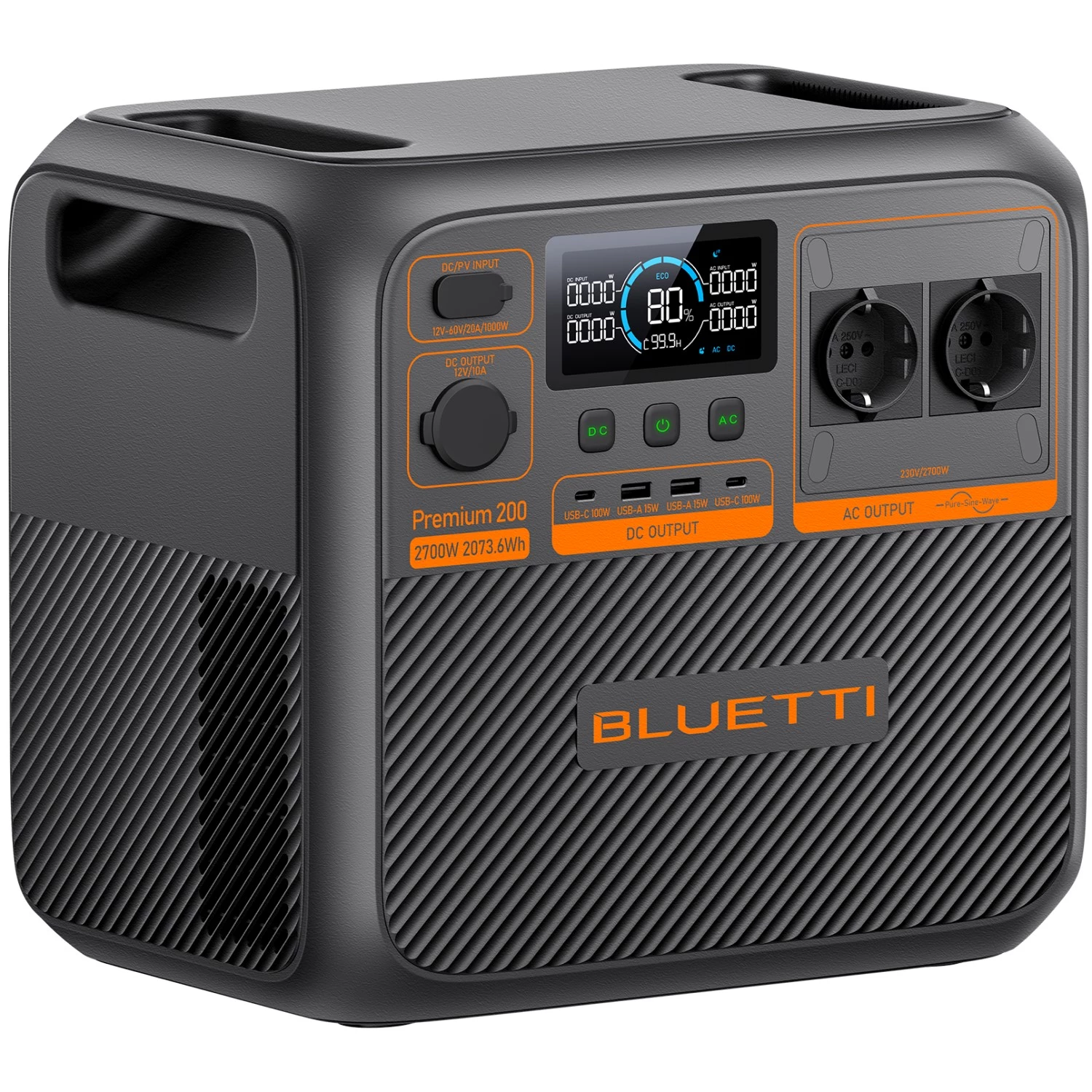 Портативная электростанция BLUETTI Premium 200 V2 (2700W/2074Wh,LiFePO4,24,24kg) 5 Портативная электростанция BLUETTI Premium 200 V2 (2700W/2074Wh,LiFePO4,24,24kg) 5