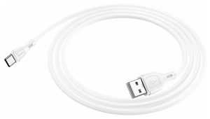 Кабель HOCO X61 Ultimate silicone charging data cable for iP white 1
