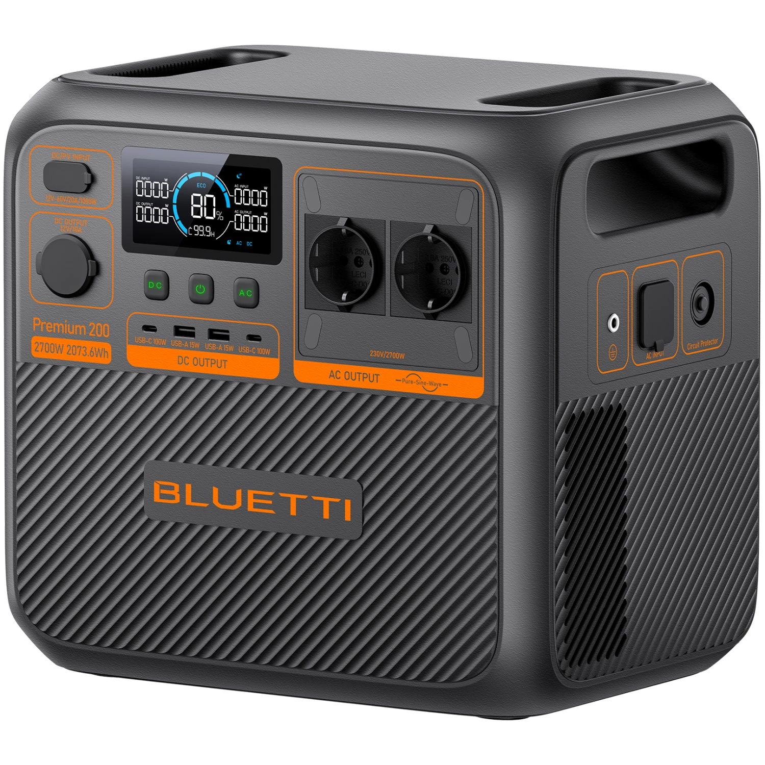 Портативная электростанция BLUETTI Premium 200 V2 (2700W/2074Wh,LiFePO4,24,24kg) 4 Портативная электростанция BLUETTI Premium 200 V2 (2700W/2074Wh,LiFePO4,24,24kg) 4