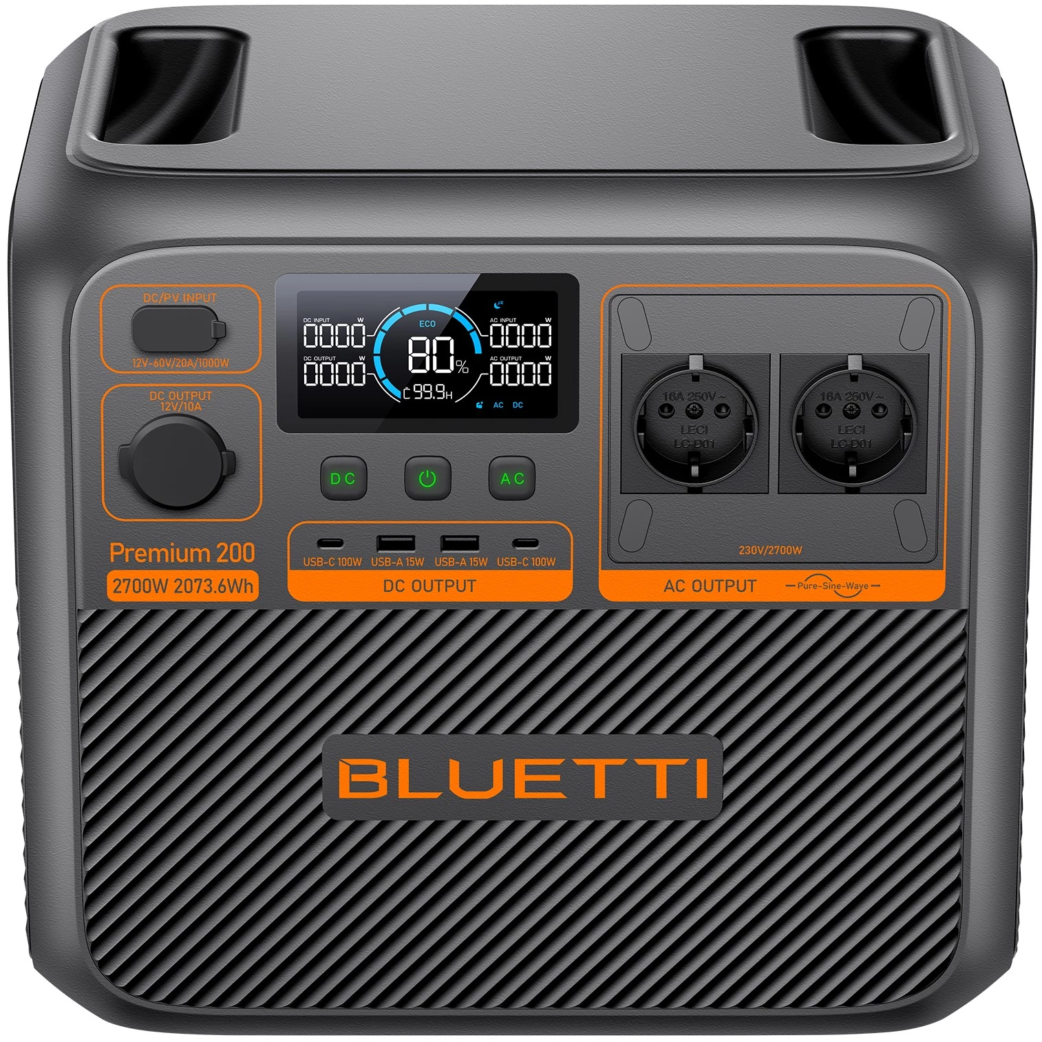 Портативная электростанция BLUETTI Premium 200 V2 (2700W/2074Wh,LiFePO4,24,24kg) 3 Портативная электростанция BLUETTI Premium 200 V2 (2700W/2074Wh,LiFePO4,24,24kg) 3