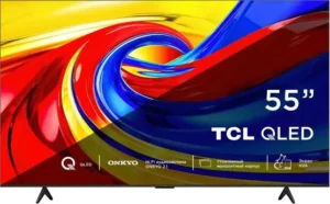 55" Телевизор TCL 55P7L QLED, 4K Ultra HD, СМАРТ ТВ, Google TV, черный 1