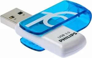 Флэш-драйв Philips 16Gb Vivid 3.0 бел\син 1