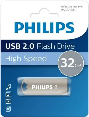 Флэш-драйв Philips 32Gb Iron 2.0 metal 1