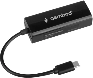 Проводной сетевой Type-C LAN адаптер Gembird NIC-U10, RJ45 100/100Mbps 1