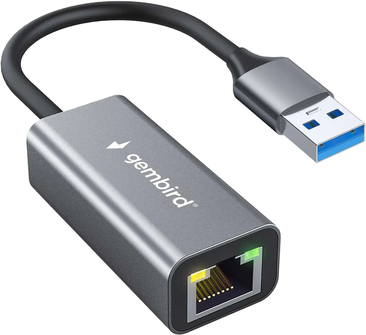 Проводной сетевой USB LAN адаптер Gembird NIC-U9, RJ45 100/1000Mbps, USB 3.0, алюминий 1 Проводной сетевой USB LAN адаптер Gembird NIC-U9, RJ45 100/1000Mbps, USB 3.0, алюминий 1