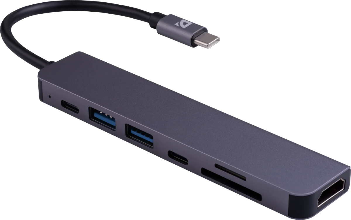 Док-станция Defender HB-04 (USB 2.0, USB 3.0, Type-C, Type-C PD100W, HDMI, SD/microSD,) Type-C 1 Док-станция Defender HB-04 (USB 2.0, USB 3.0, Type-C, Type-C PD100W, HDMI, SD/microSD,) Type-C 1