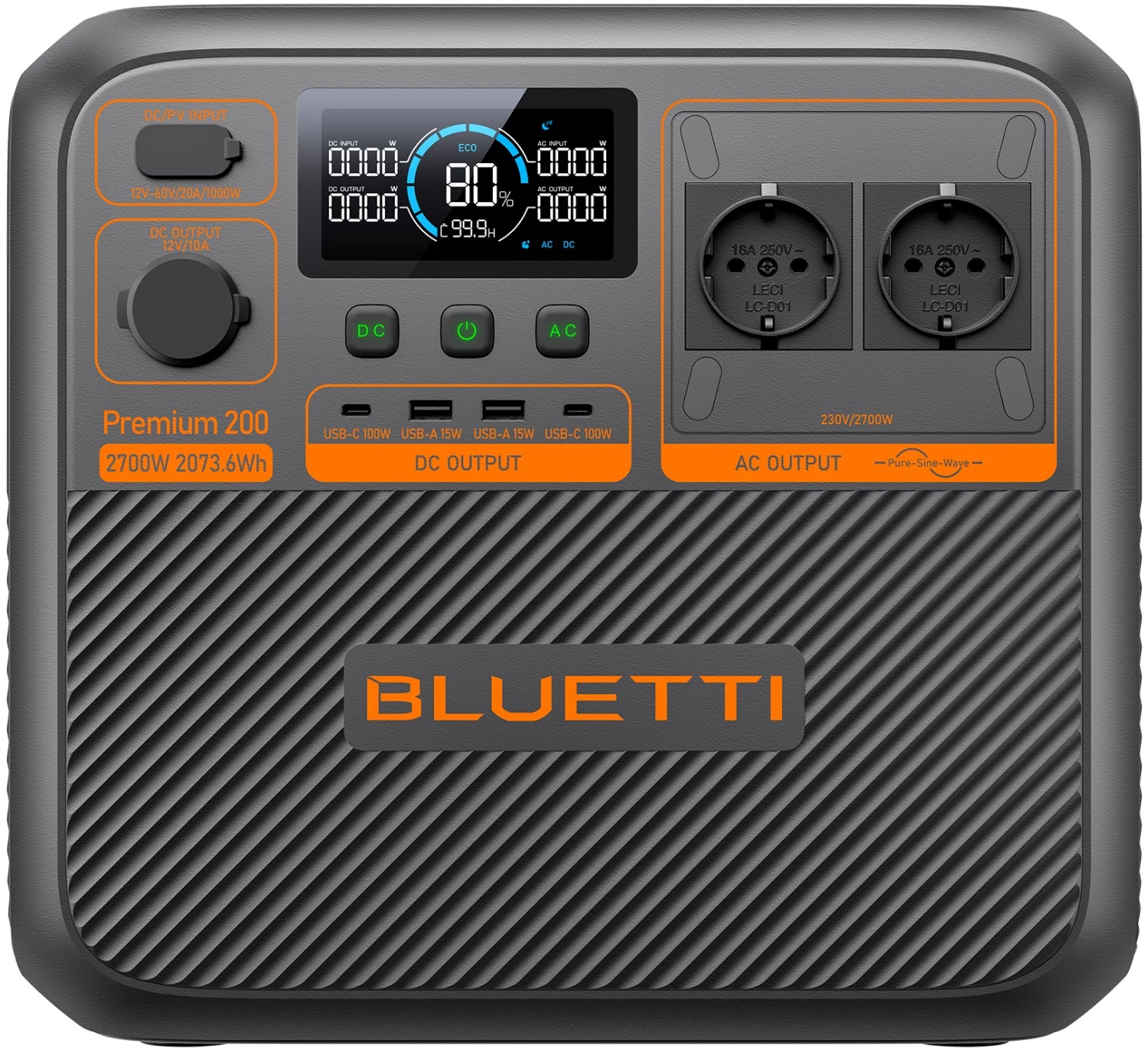 Портативная электростанция BLUETTI Premium 200 V2 (2700W/2074Wh,LiFePO4,24,24kg) 2 Портативная электростанция BLUETTI Premium 200 V2 (2700W/2074Wh,LiFePO4,24,24kg) 2
