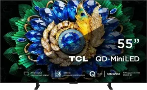 Телевизор 55" TCL 55A400M, QD-Mini LED, 4K Ultra HD, 144 Гц, SMART TV, Google TV, черный 1