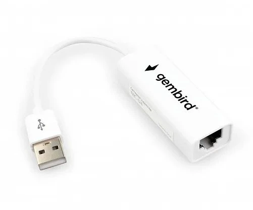 Проводной сетевой USB LAN адаптер Gembird NIC-U4, RJ45 10/100Mbps, USB 2.0, белый 1 Проводной сетевой USB LAN адаптер Gembird NIC-U4, RJ45 10/100Mbps, USB 2.0, белый 1