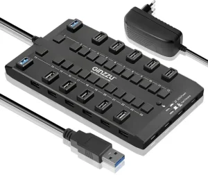 USB-концентратор Ginzzu GR-328UAB (4 порта USB 3.0 + 24 порта USB 2.0, БП 5V, 4.0А) 1