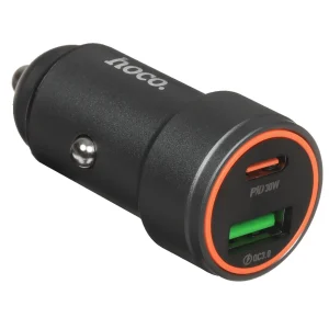 АЗУ HOCO Z57A Glorious PD30W+QC3.0 car charger metal gray 1 АЗУ HOCO Z57A Glorious PD30W+QC3.0 car charger metal gray 1