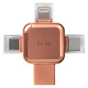 USB 3.0/3.1 накопитель Smartbuy 64GB серия MC15A Quad USB Type-A+USB Type-C+microUSB+Apple Lightning 1