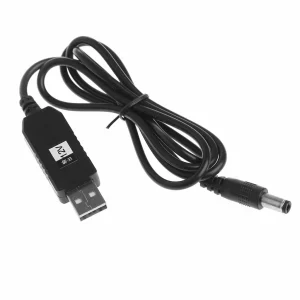 Кабель-адаптер-преобразователь USB 5V в DC12V USB на DC5.5x2.1мм для роутеров 1 Кабель-адаптер-преобразователь USB 5V в DC12V USB на DC5.5x2.1мм для роутеров 1