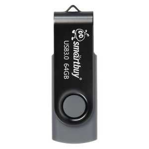 USB 3.0/3.1 накопитель Smartbuy 64GB Twist Чёрный/Cерый (SB064GB3TWK) 1 USB 3.0/3.1 накопитель Smartbuy 64GB Twist Чёрный/Cерый (SB064GB3TWK) 1