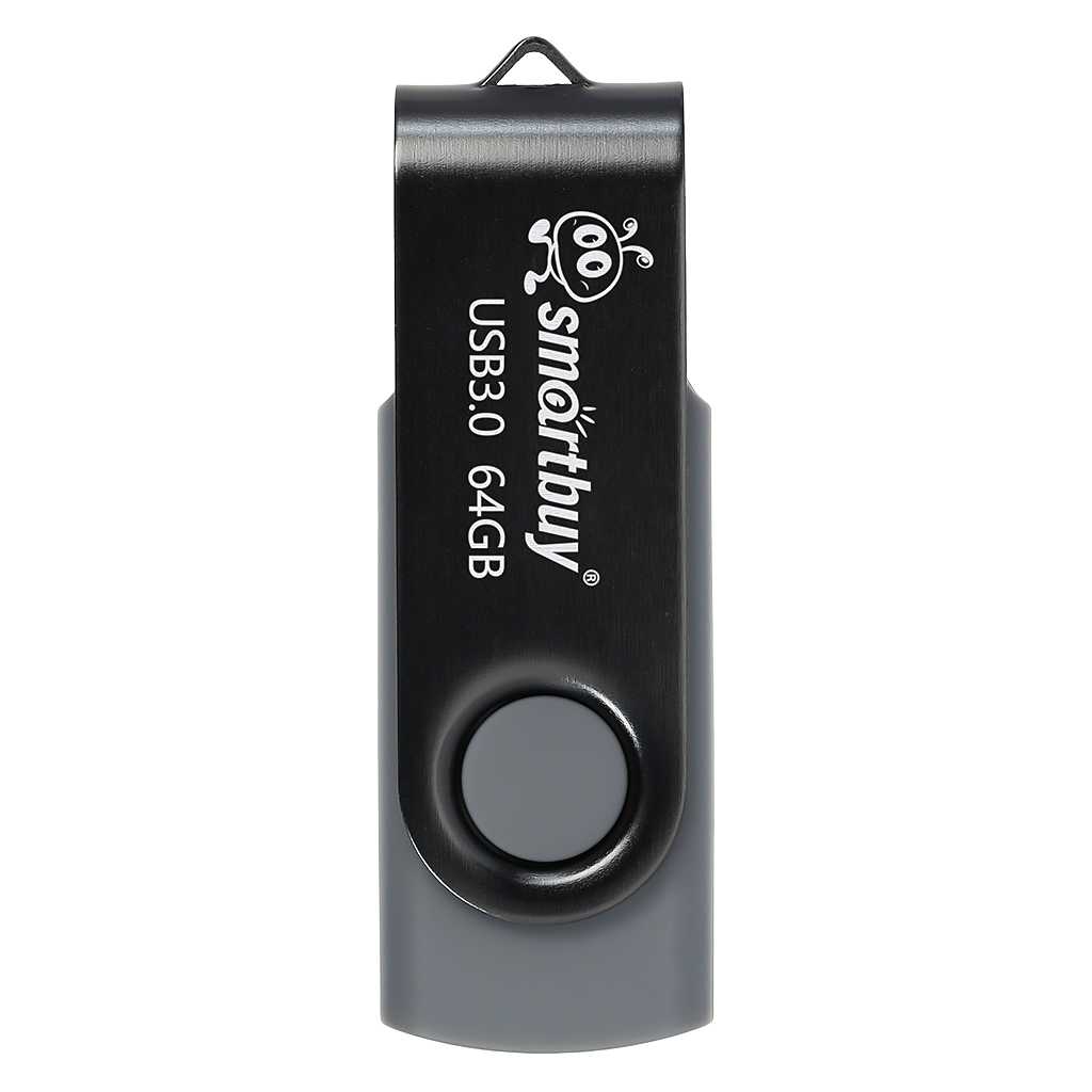 USB 3.0/3.1 накопитель Smartbuy 64GB Twist Чёрный/Cерый (SB064GB3TWK) 1 USB 3.0/3.1 накопитель Smartbuy 64GB Twist Чёрный/Cерый (SB064GB3TWK) 1